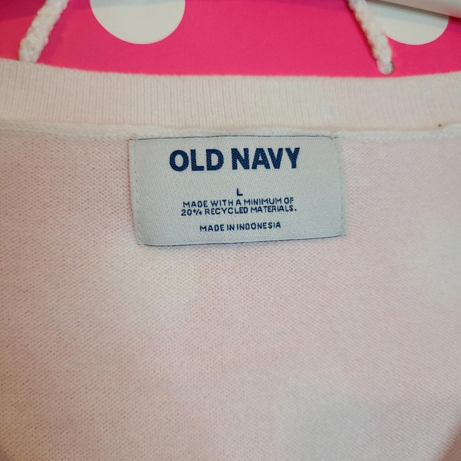 Old Navy Classic White V-neck Pullover Sweater Size Lg