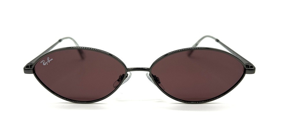 Ray Ban Unisex Kai Oval Cat Eye Sunglasses RB3757 Gunmetal / Dark Red 59mm