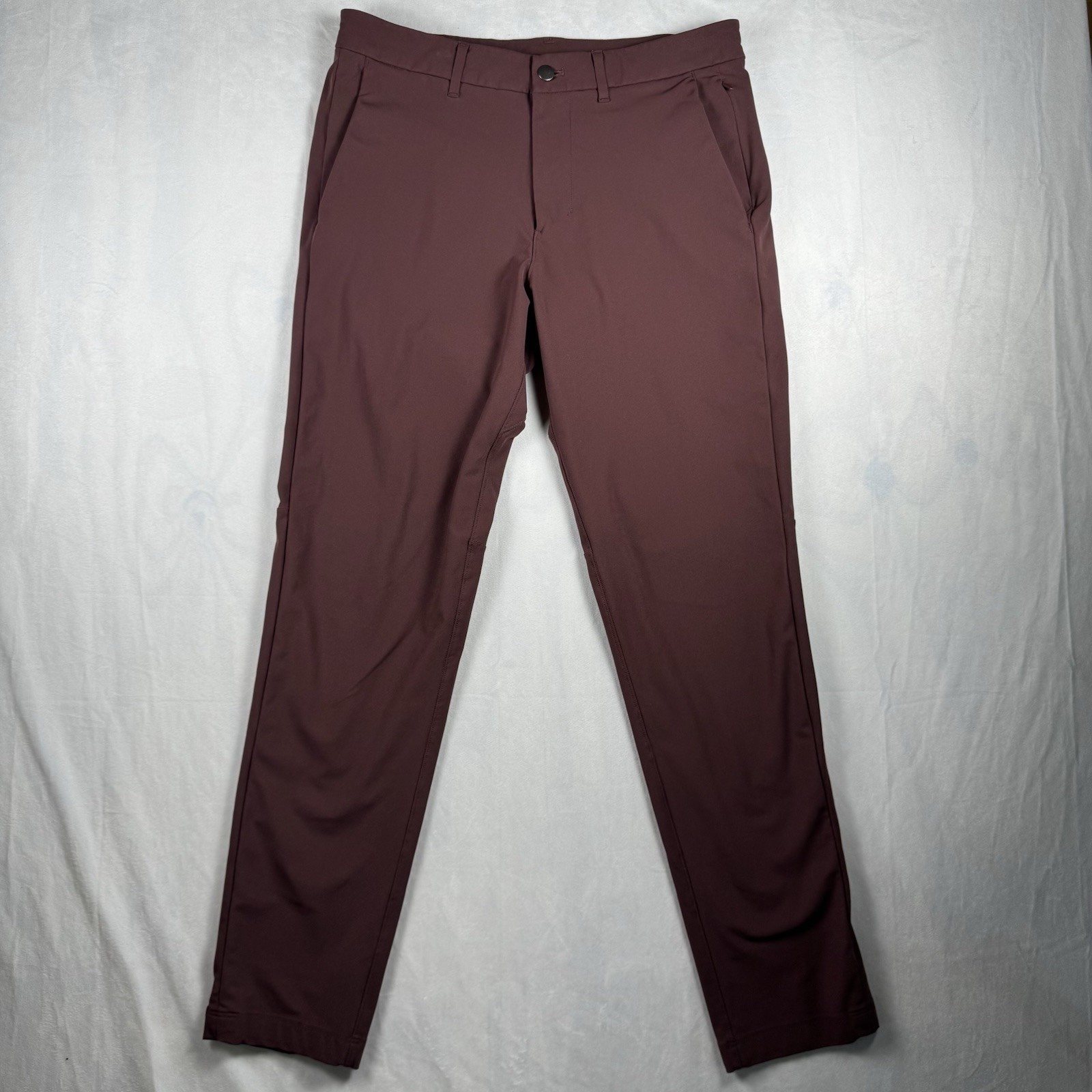Lululemon Mens Pants Size 32″x30″ Commission Maroon Performance Stretch Slim