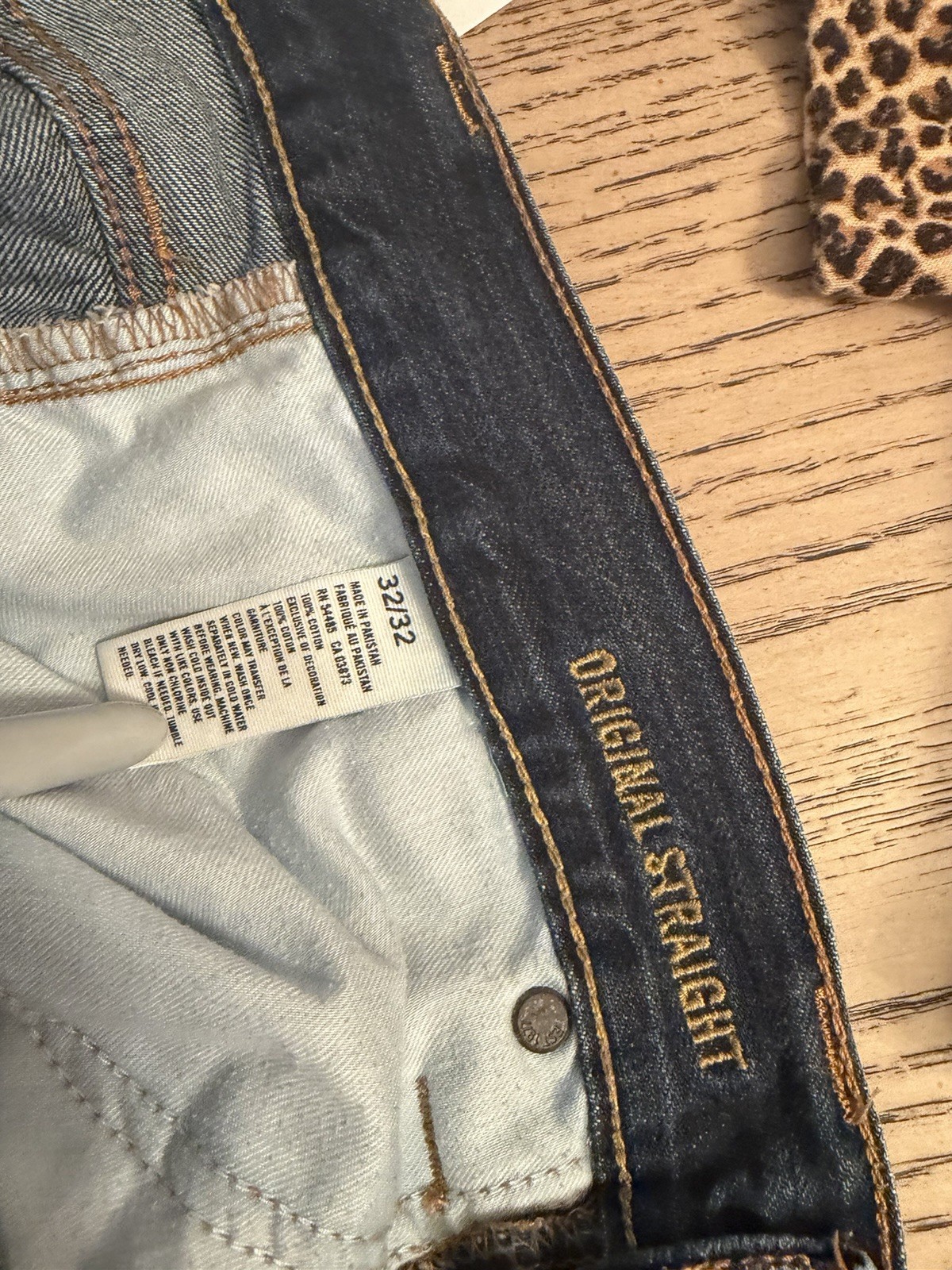 American Eagle Outfitters Men’s Straight Fit Dark Wash Denim Jeans