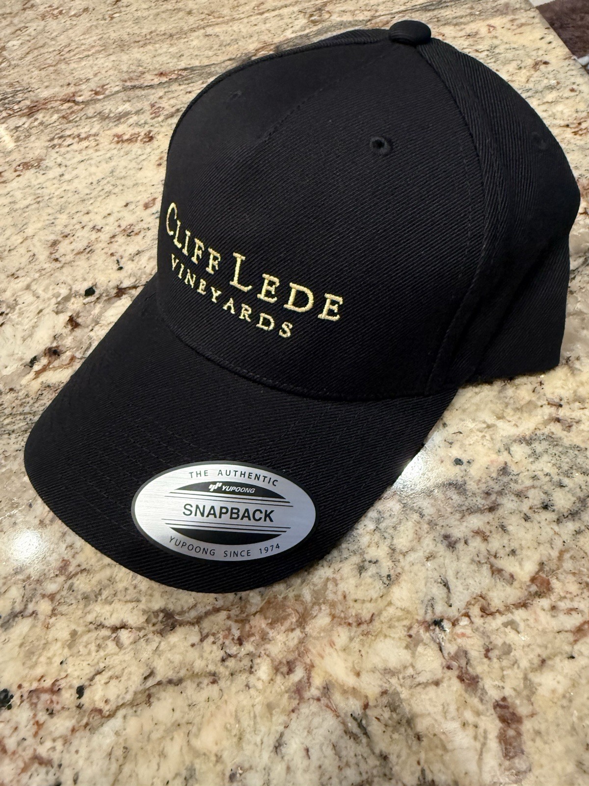Cliff Lede Vineyards snapback Hat The Classics By Yupopng Acrylic/Wool Black