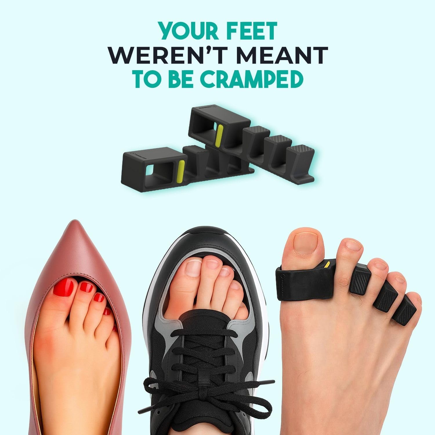 APEX Adjustable Toe Separators, Spreaders, Spacers, Straightener to Black