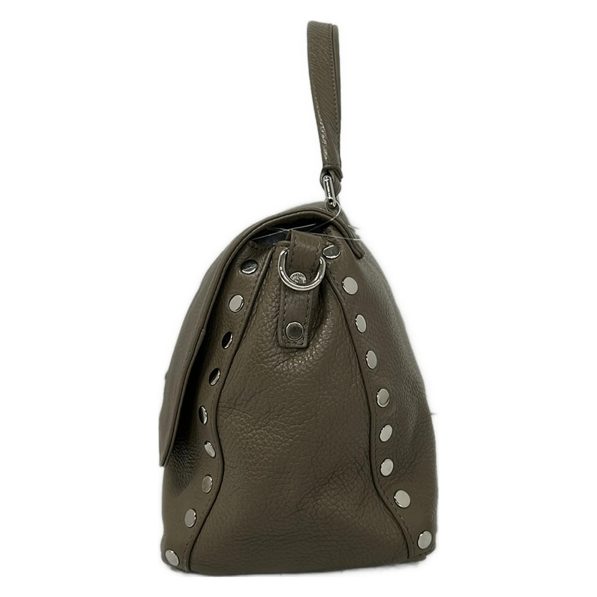 ZANELLATO Postina S Gray Beige Leather Handbag