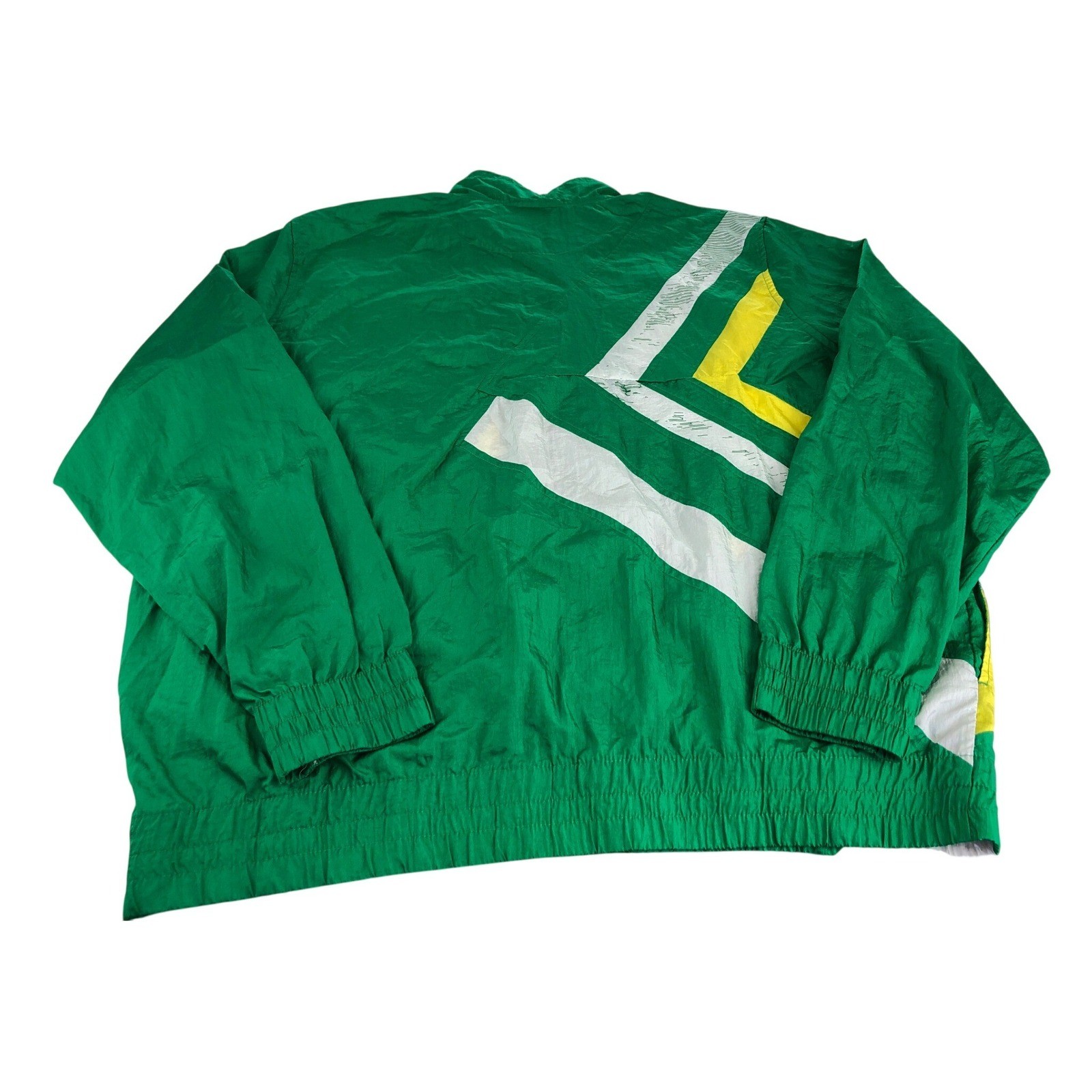 Umbro Premier Track Jacket Green White Yellow Geometric Colorblock Men’s XXL