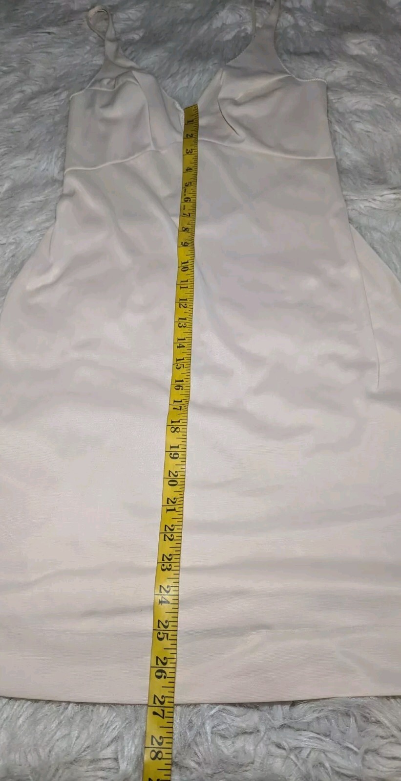 FORM FIT ROGERS Light Beige NYLON Slip Dress SILKY SOFT Size 32 Women’s 8-10