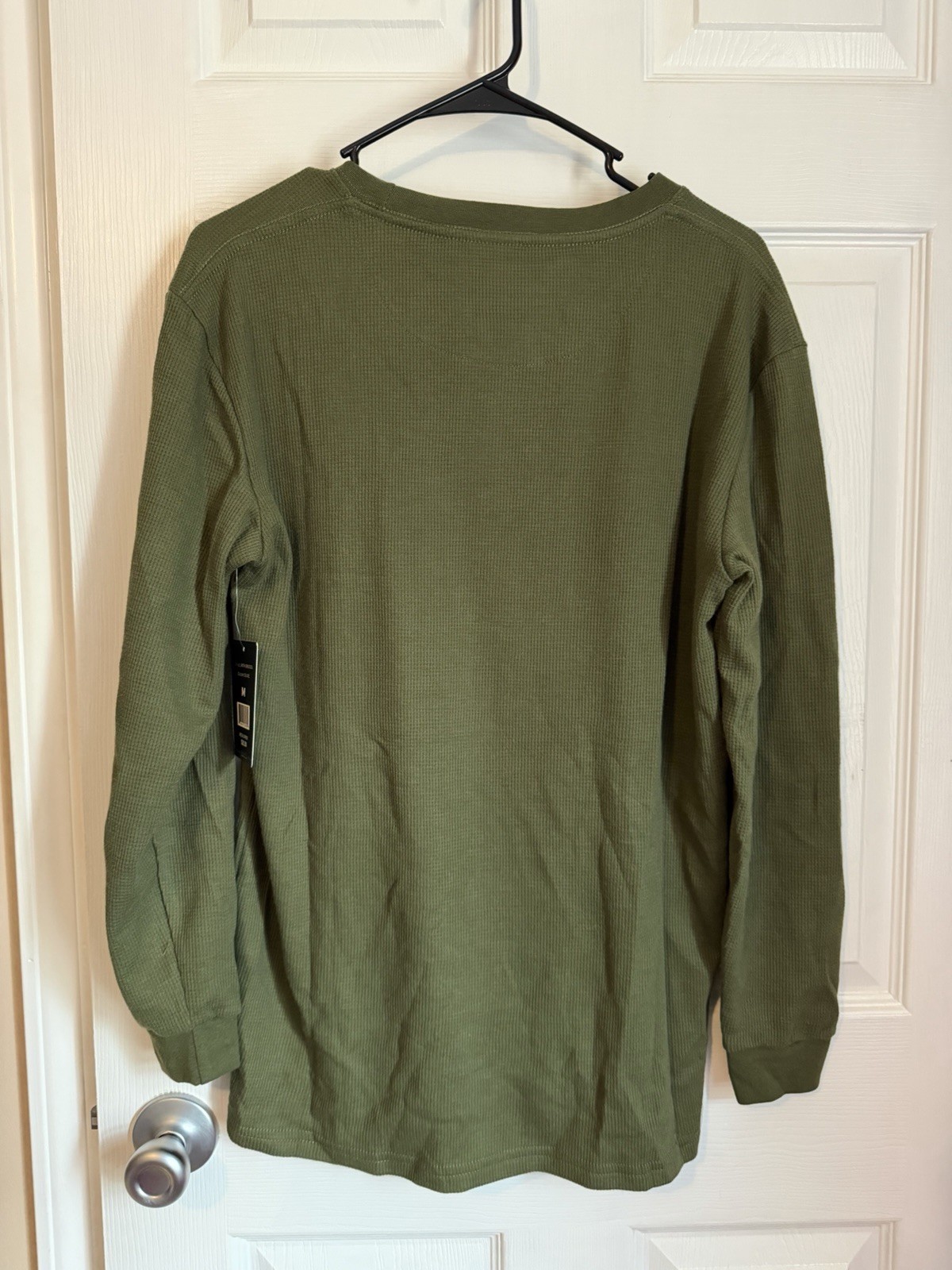 Blue Ice Men’s Olive Crew Neck Knit Pullover Sweater Long Sleeve Size M