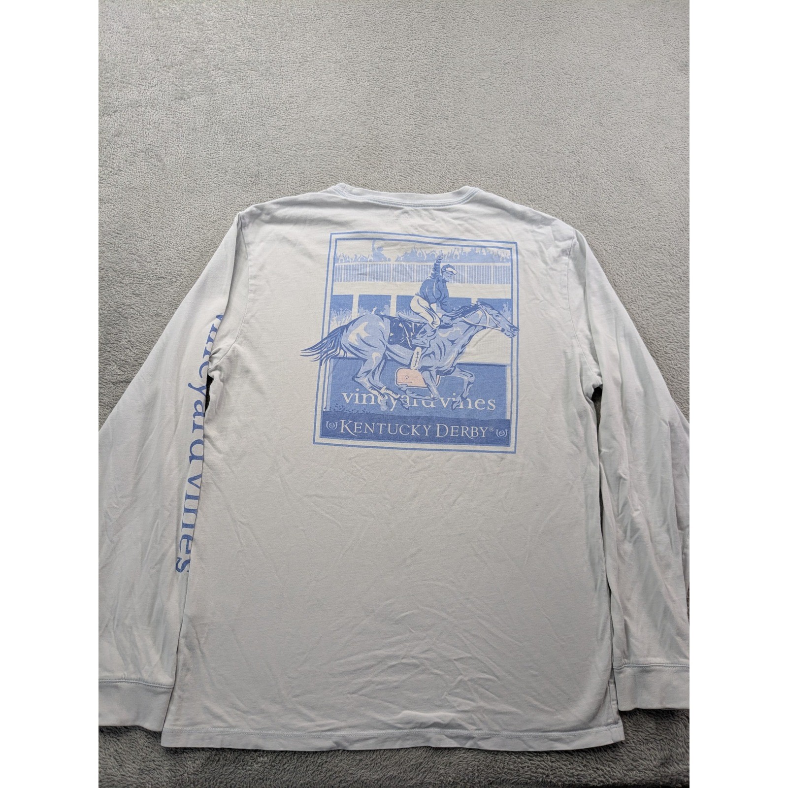 Vineyard Vines Mens 146th Kentucky Derby Long Sleeve T-Shirt Blue Small Cotton