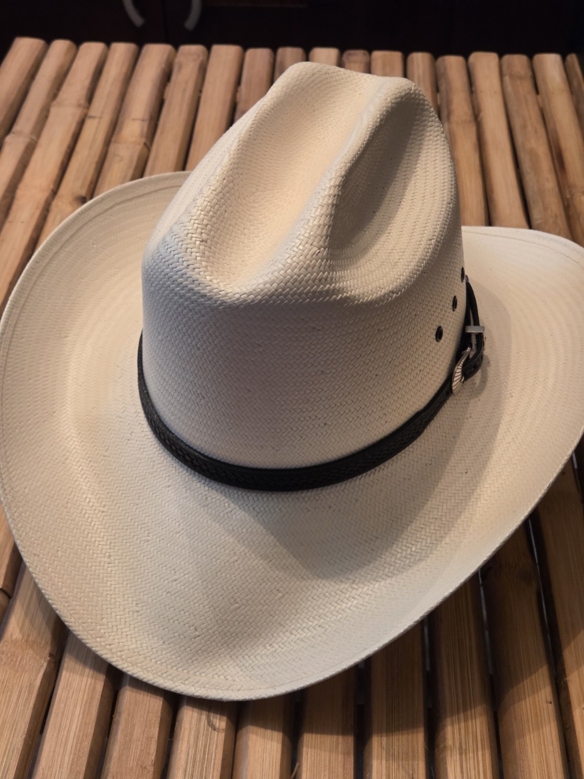 BNwoT STETSON “Carson” 10X Shantung Straw Hat 7-3/8 Reg Oval