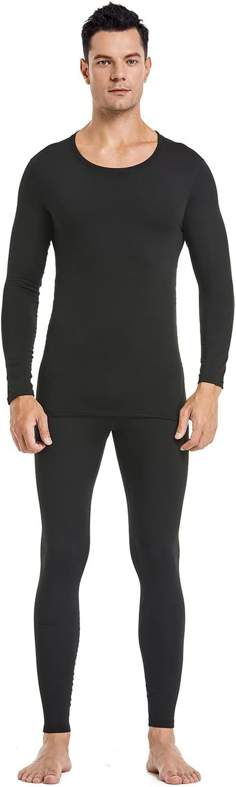 Thermal Underwear Men Long Johns Set Ultra-Soft with Fleece Lined Base Layer Win