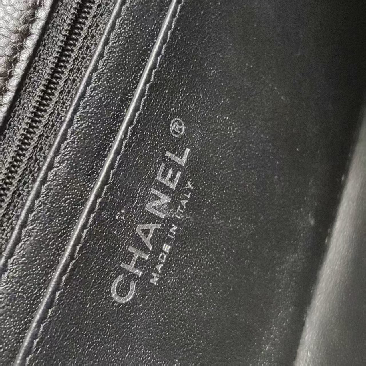 Chanel New Mini Flap Bag 20cm Black Caviar Silver Hardware SHW Auth