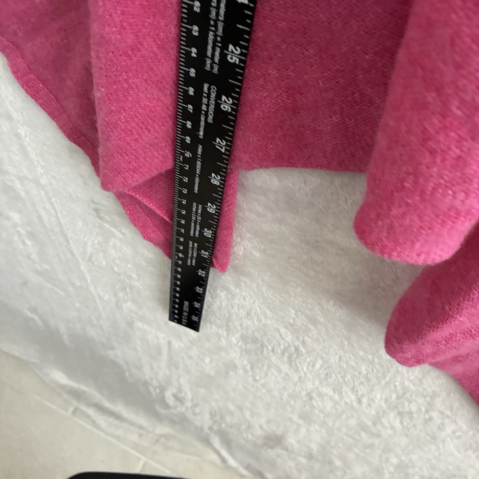 Claudia Nichole Womans Poncho Pink Solid One Size Cashmere Round Neck Pullover