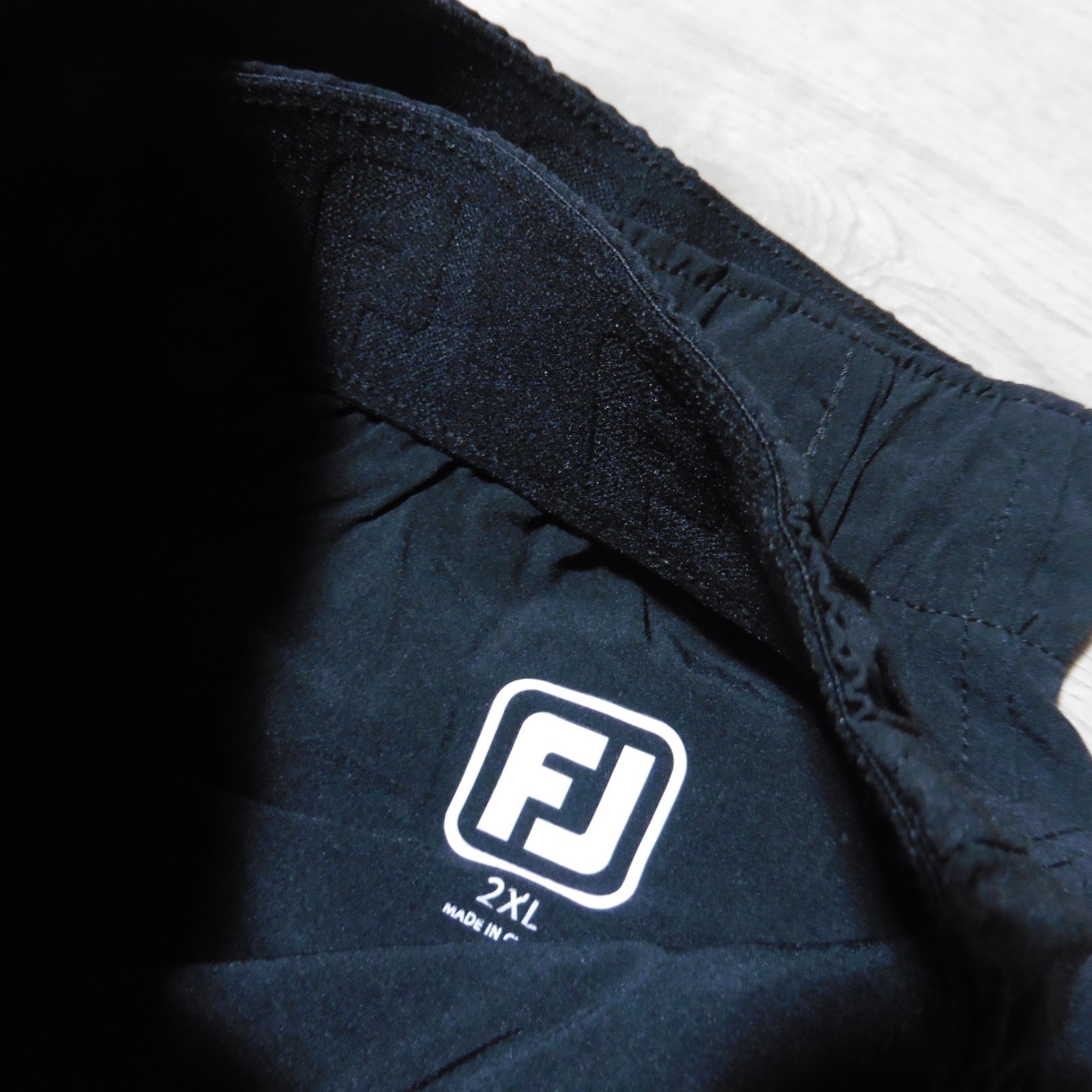 FOOTJOY Mens M L XL 2XL SHORTS BLACK GOLF WORKOUT TRAINING 8″ POLYESTER SPANDEX