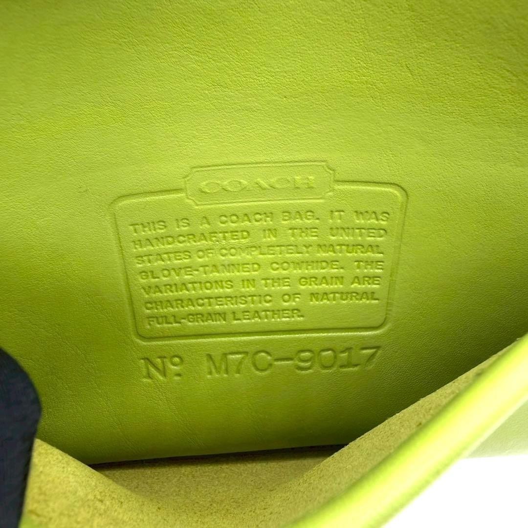 Vintage COACH Abbie Zip 9017 Green Leather Crossbody Mini Bag Rare color