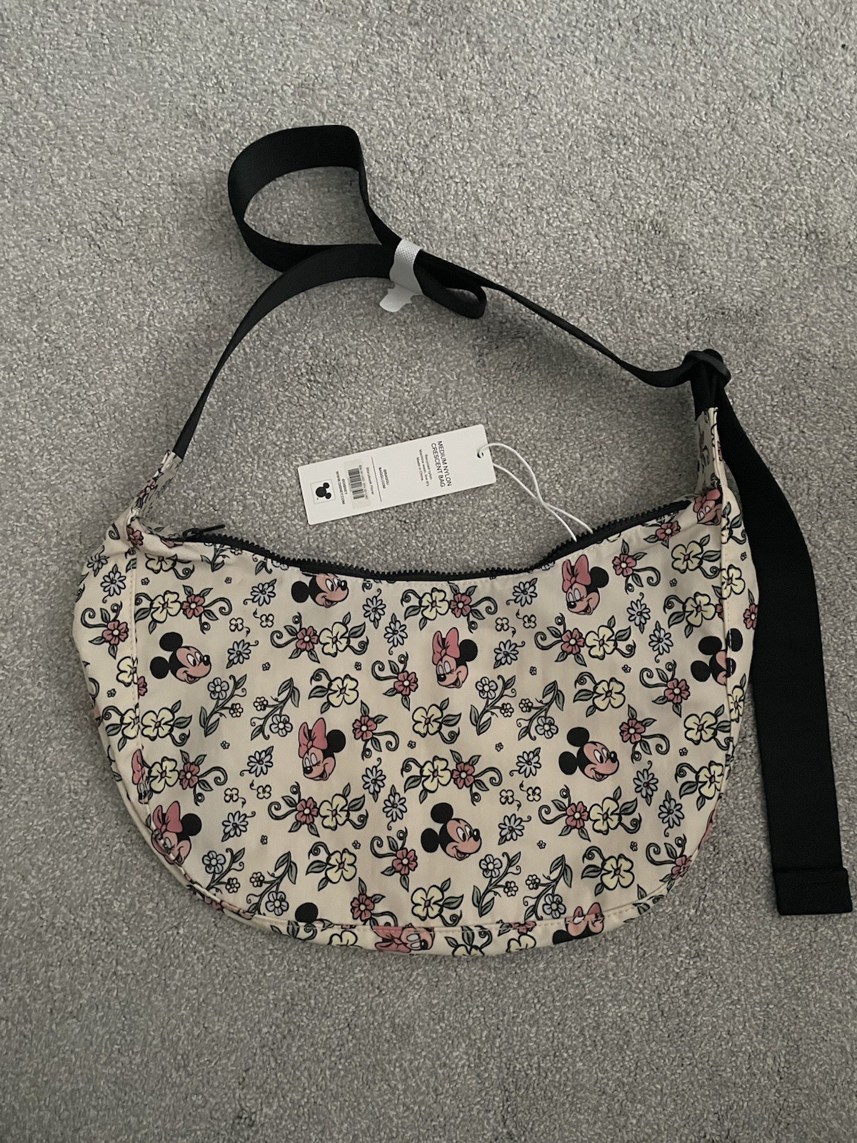 Baggu Disney Medium Nylon Crescent Bag Storybrook Floral New