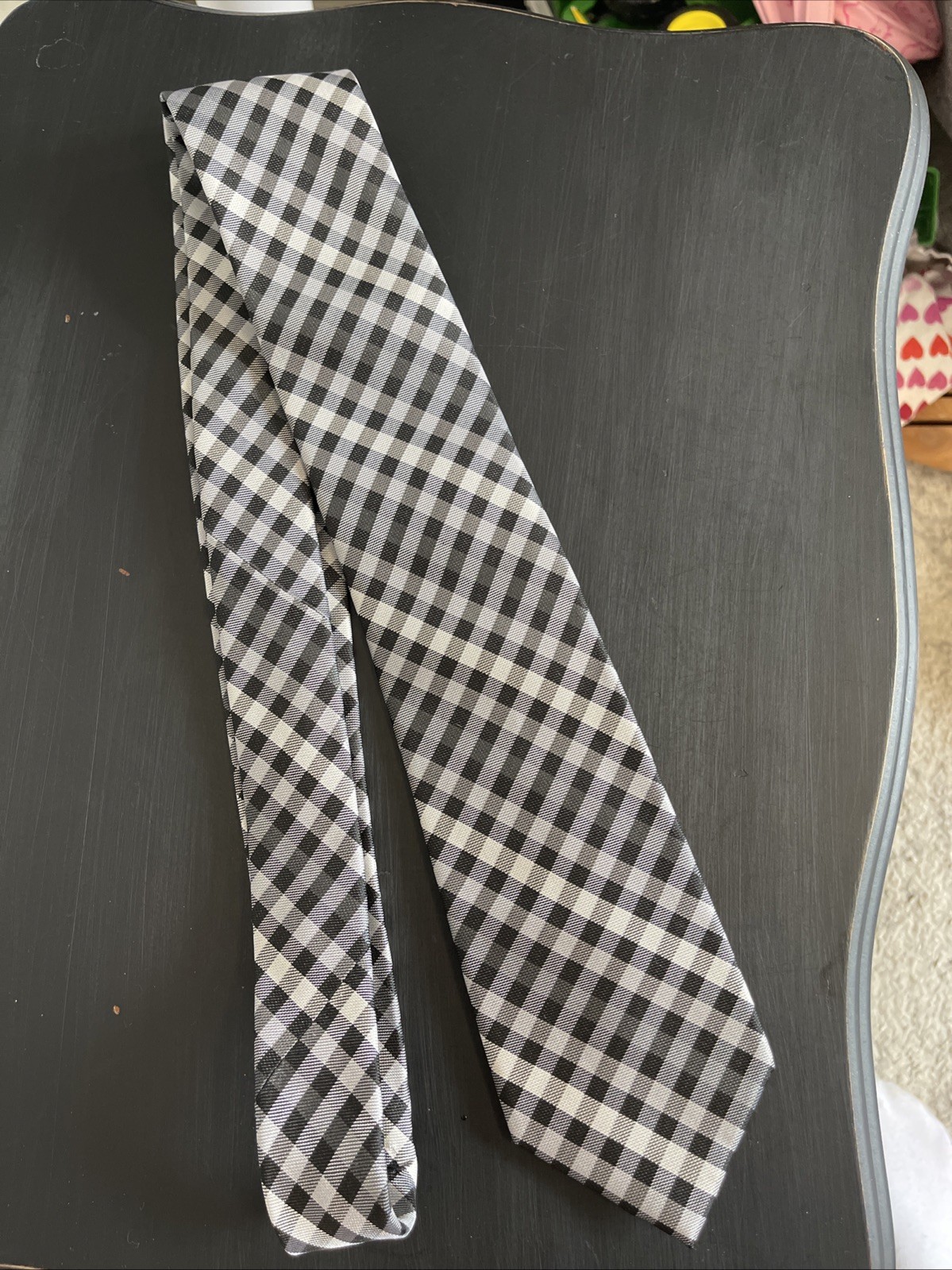 Esquire Black And White 100% Silk Thai 3.25 Inches Wide