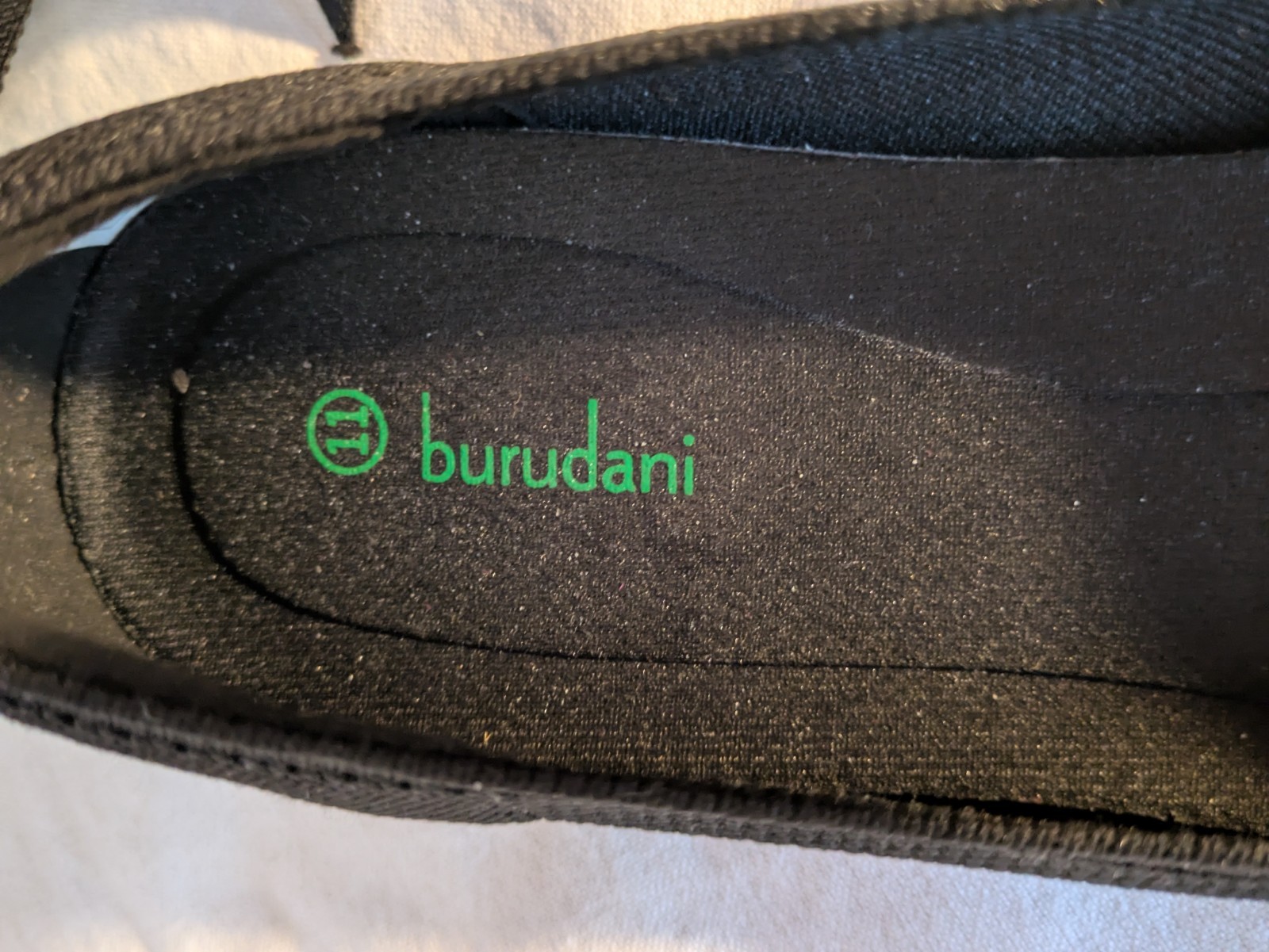 Burudani Black Knit Mary Jane Round Flats Women’s Size 11 Comfort Slip-On Shoes