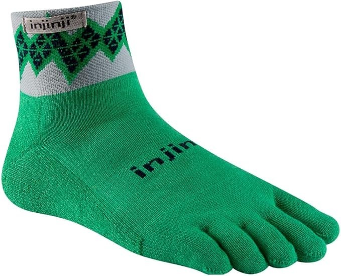 Injinji Performance 2.0 Trail Midweight Mini‑Crew Toesocks Socks S Diamondback