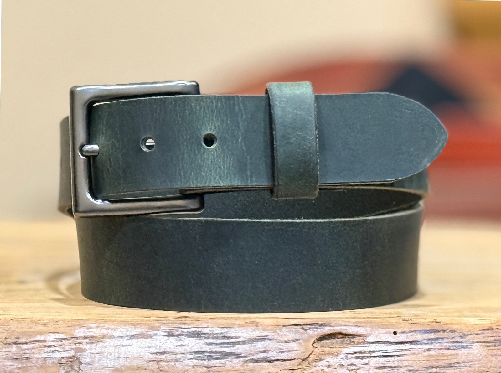 Full Grain Leather Belt 1.5″ Heavy Duty Buffalo Crazy Horse Work Belt USA