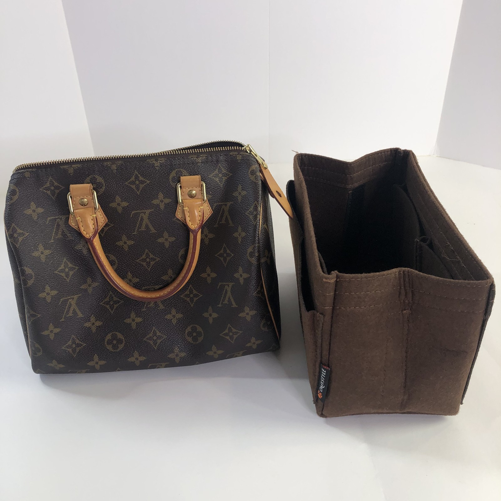 Louis Vuitton Monogram Speedy 25 Handbag Padlock/Keys Brown Made In US 2018