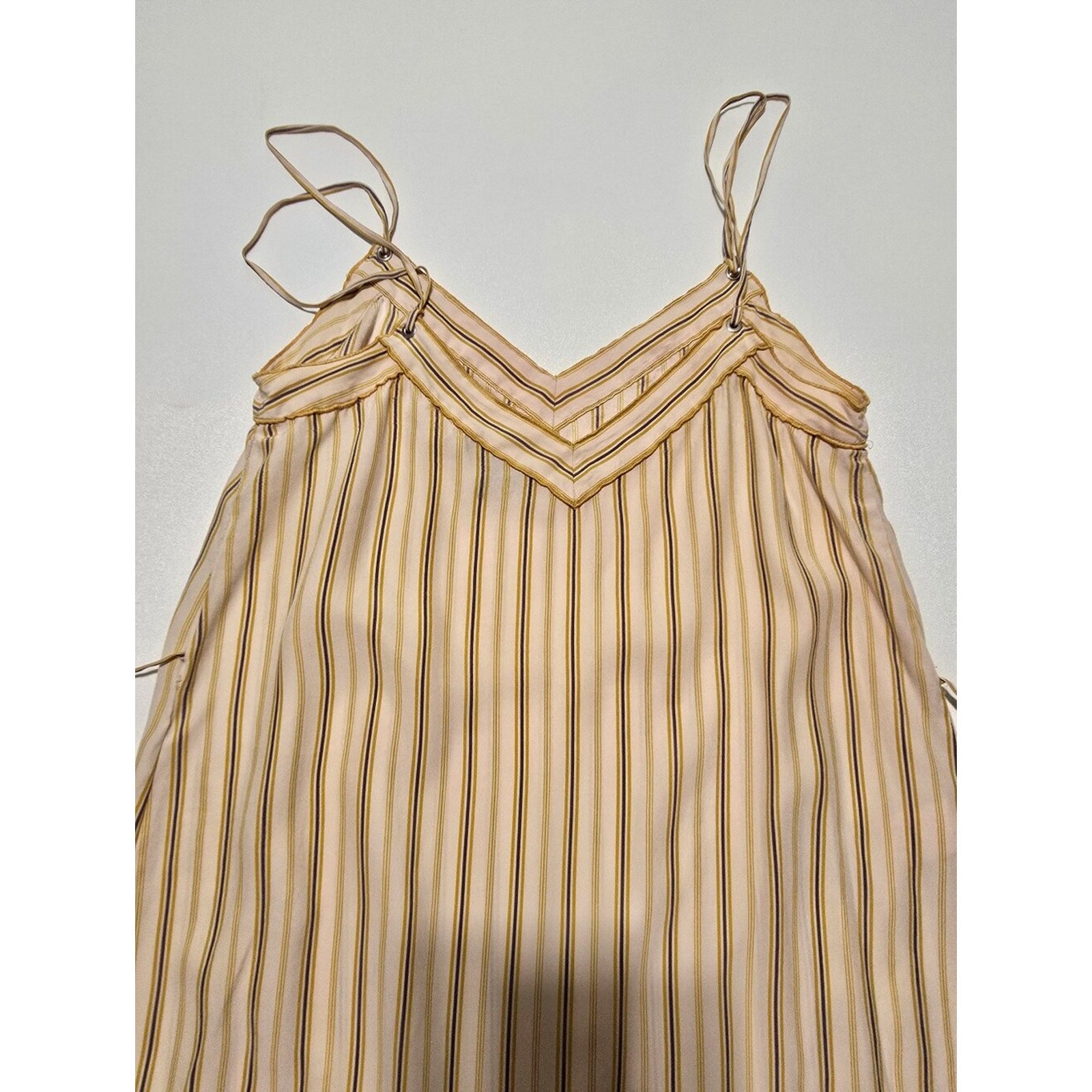 rag & bone Striped Ilona Dress Silk Sleeveless V-neckline Size XS