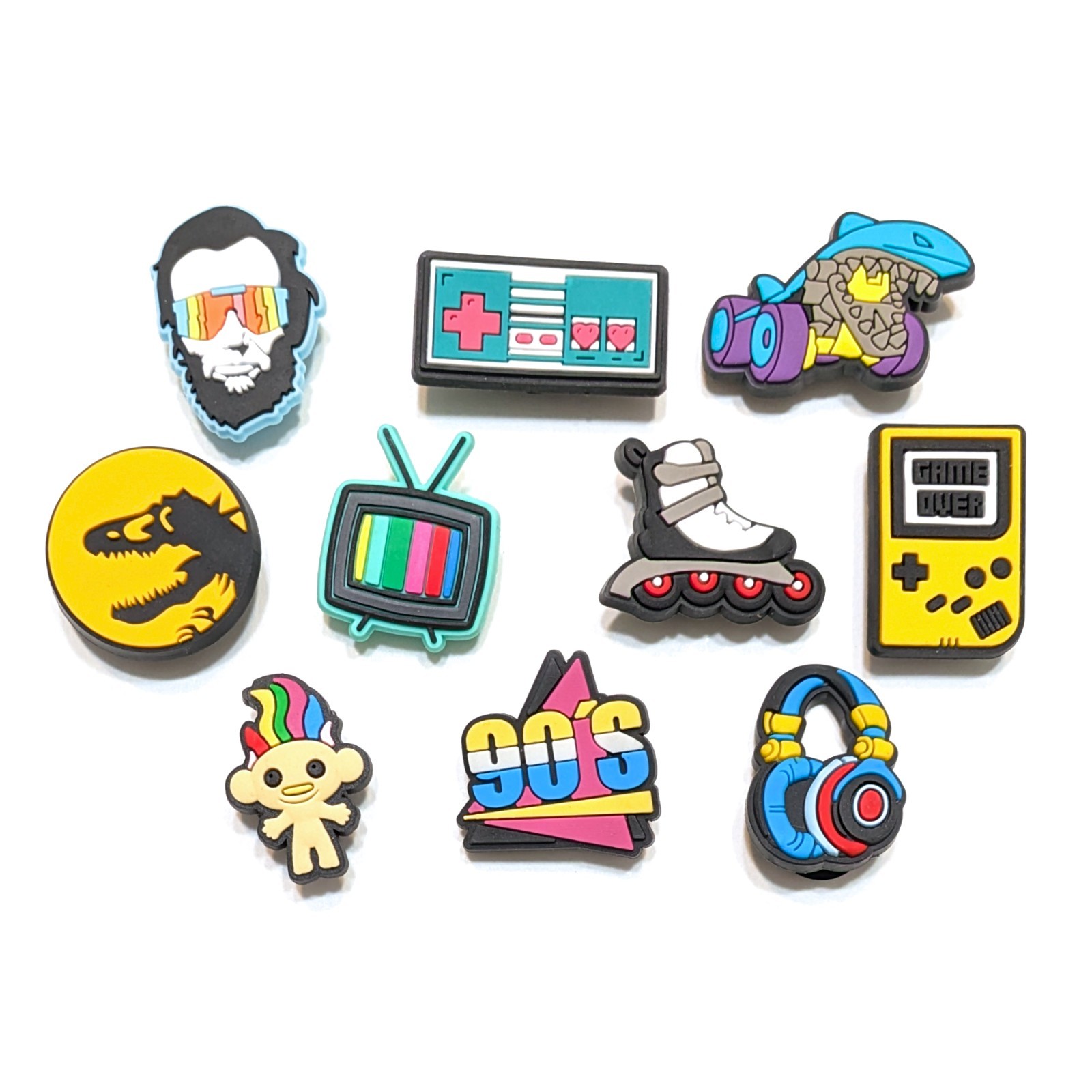 RETRO SHOE CHARMS ’80s ’90s Gift (You Choose Set, Pack of 10 or 21) Fits Crocs