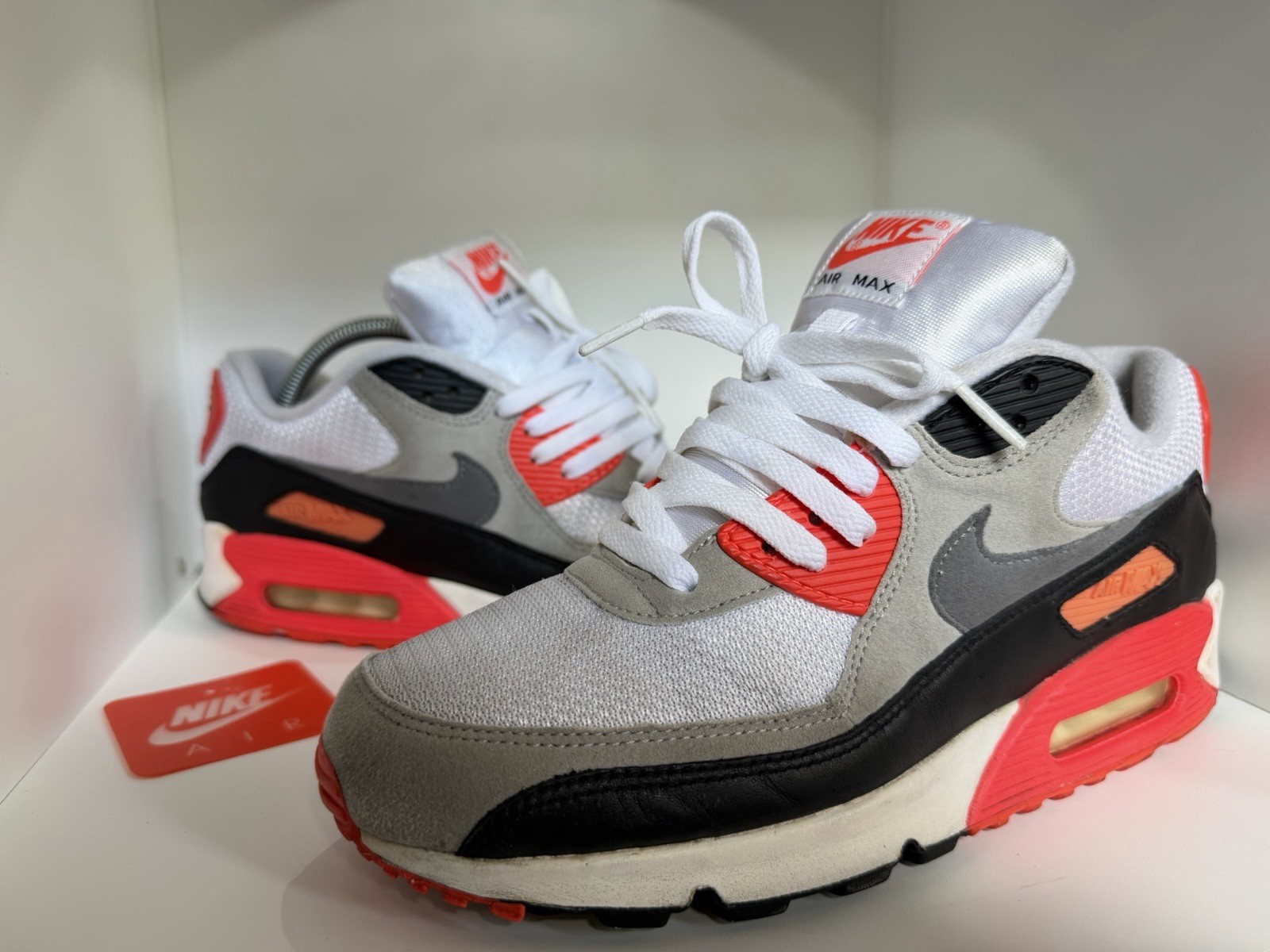 Nike Air Max 90 OG Infrared 2015 Size 9 OG Box Hang Tag Authentic