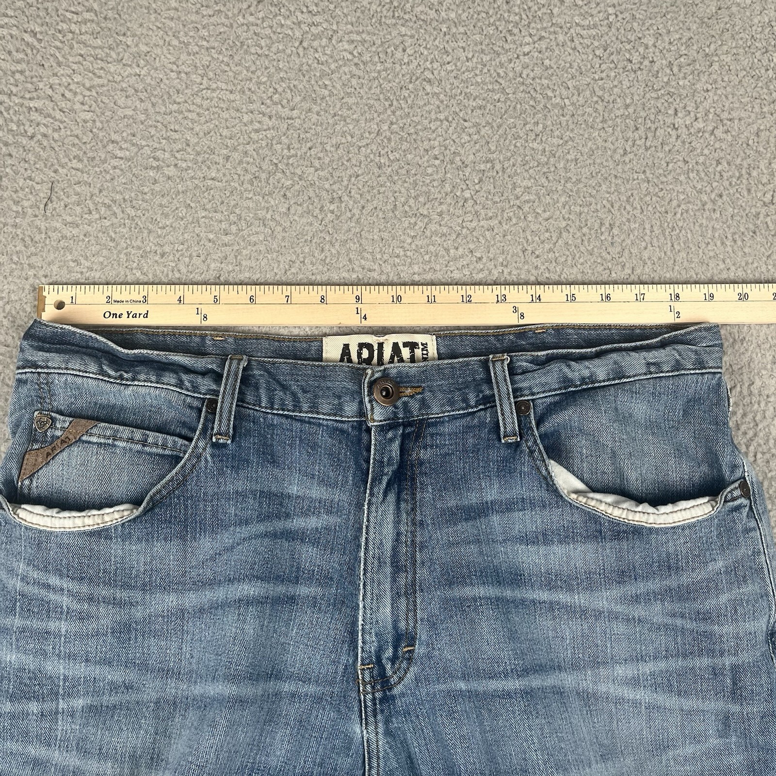 Ariat Jeans Mens 38×28* Blue M2 Relaxed Boot Cut Stretch Western Cowboy Denim