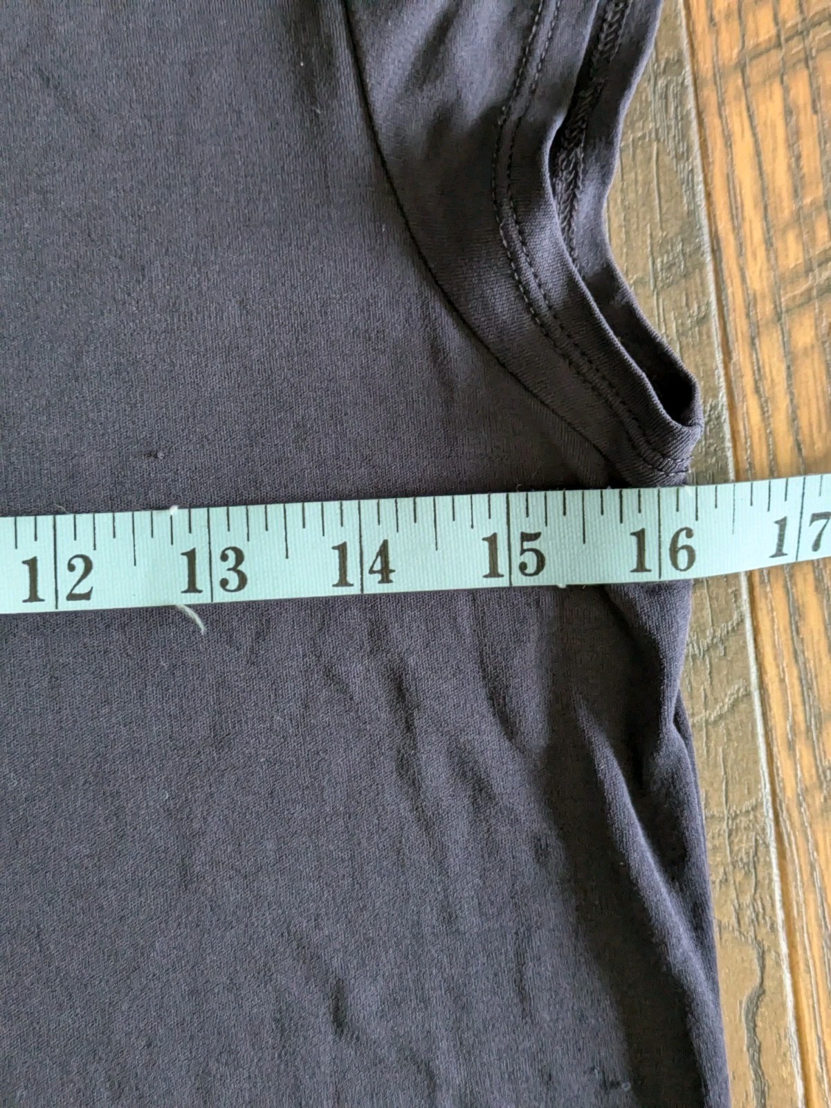 Eileen Fisher Petite 100% Silk Knit Tee Navy Cap Sleeve Top Scoop Neck PP