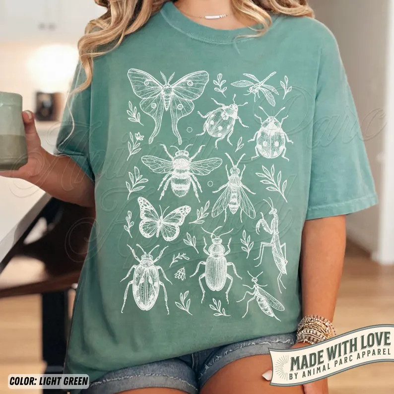 Entomology Insect Bug Moth Nature Lover Graphic Comfort Tee