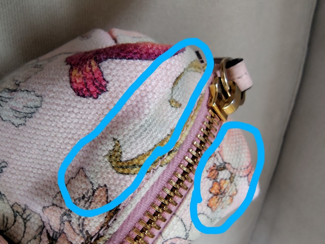 GUCCI Pouch Purse Ophidia GG Flora Pink Canvas Authentic T441