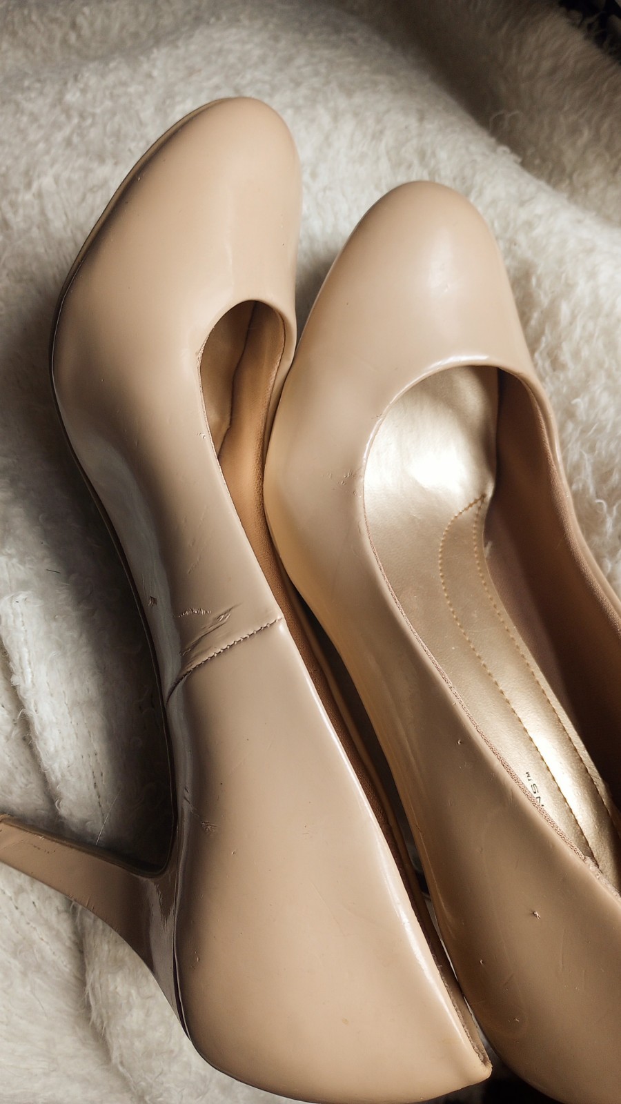 COMFORT PLUS by Predictions Nude Beige Tan Heels Pumps Womens Size 8.5W Worn 1x