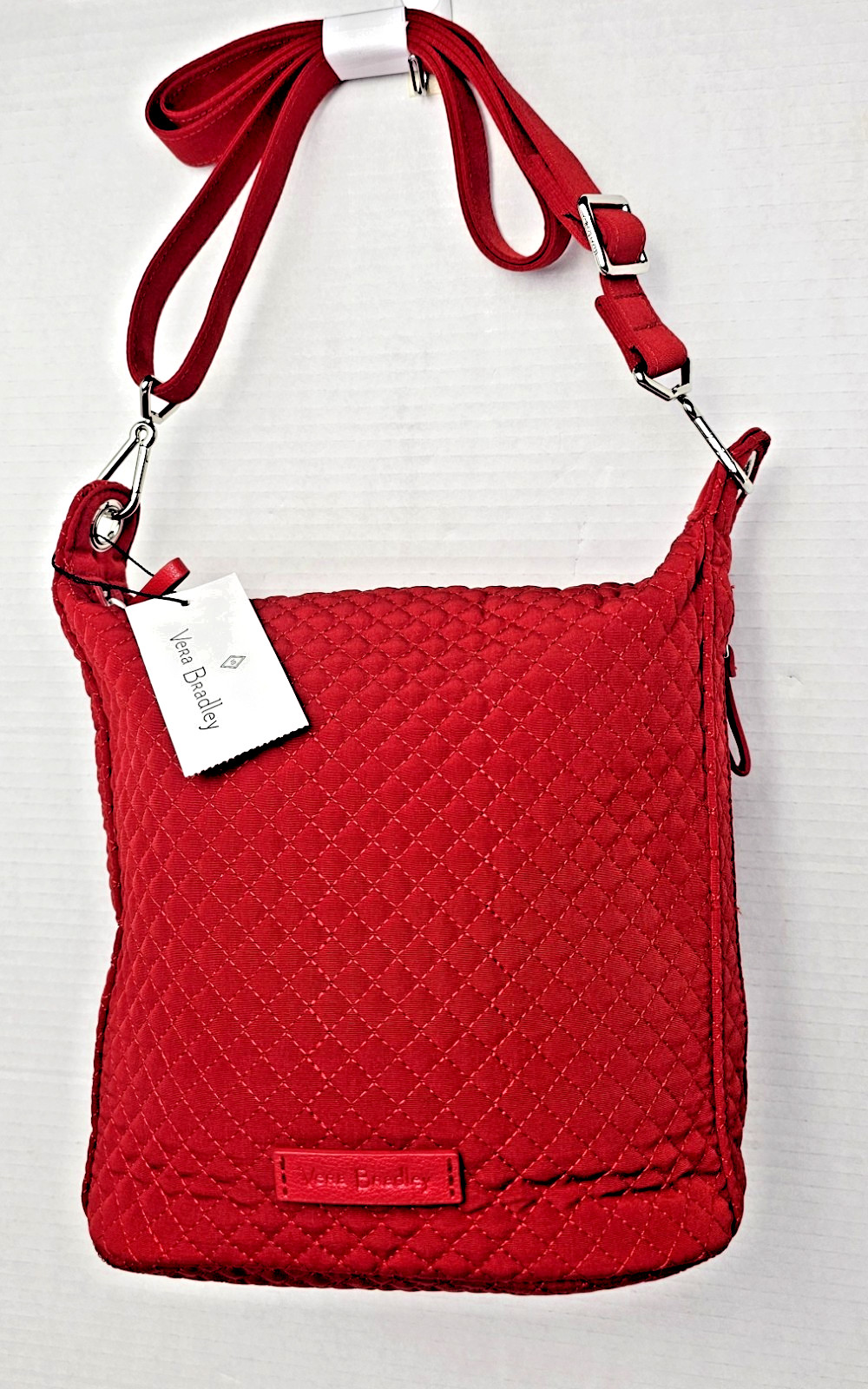 Vera Bradley Carson Hobo Crossbody in Microfiber Cardinal Red
