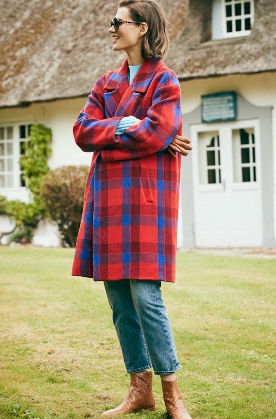 51 J Crew Oversized topcoat in plaid Italian stadium cloth wool S Flawless