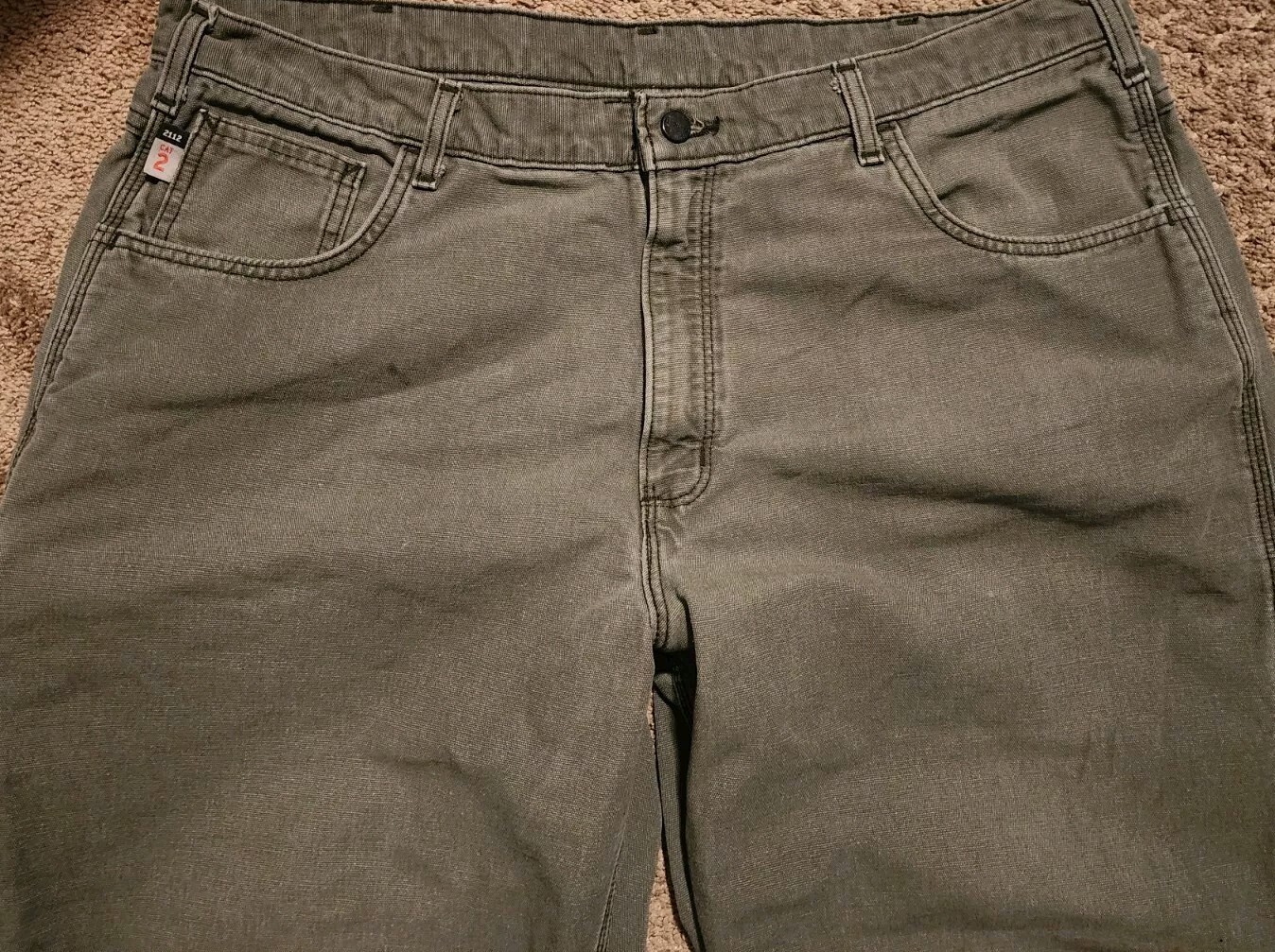 CARHARTT Mens FRB159 MOS Flame Resistant Duck Canvas Workwear Jeans Size 40×30