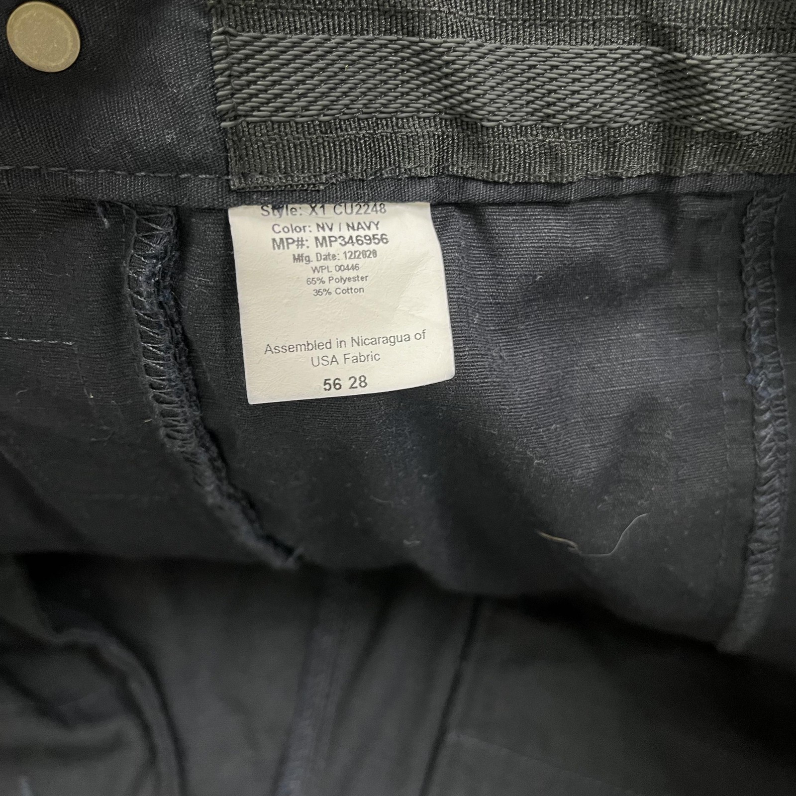 Vertx Cargo Pants Mens 56×28 Navy Blue Relaxed Fit Tactical Workwear Big & Tall