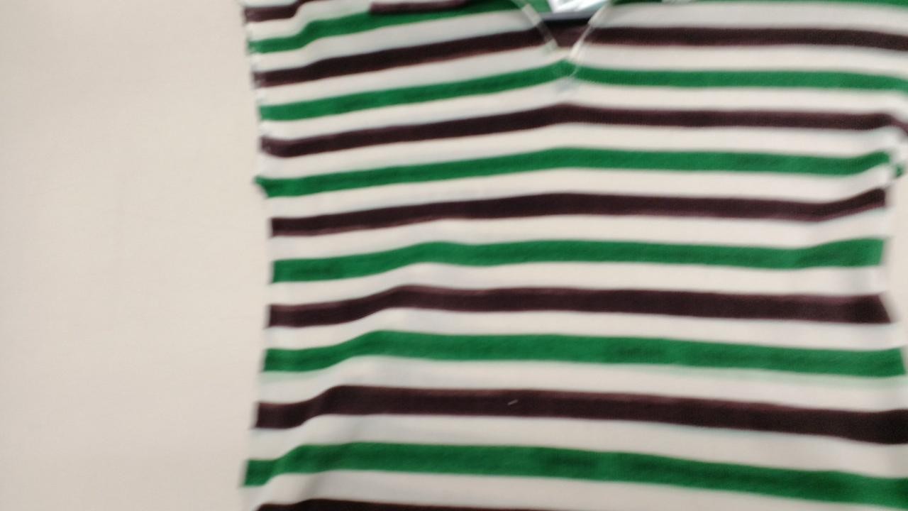 Pleats Please PP11-FK342 Border Stripes Cotton Top, Women’s T-Shirt