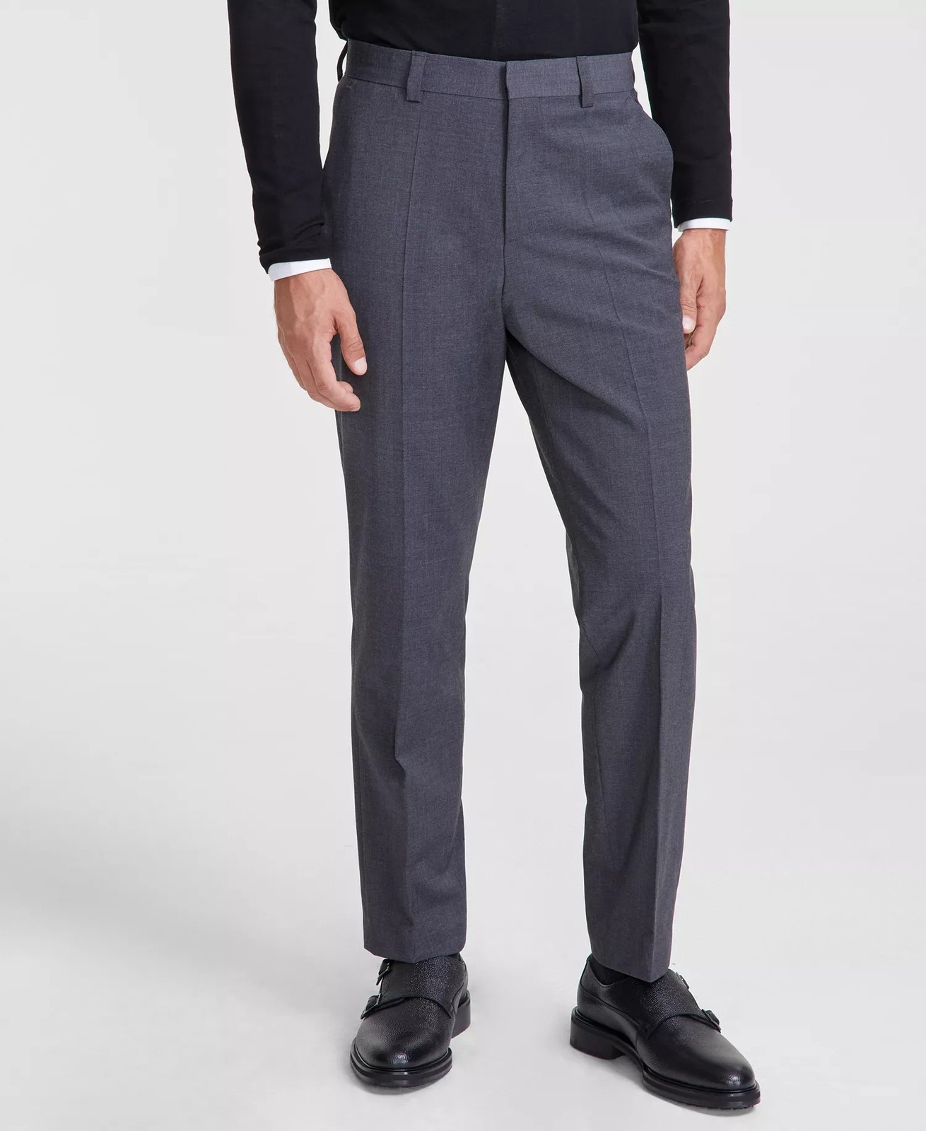 Hugo Boss Mens Modern fit Wool Dress Pants 30 / 32 Gray Solid