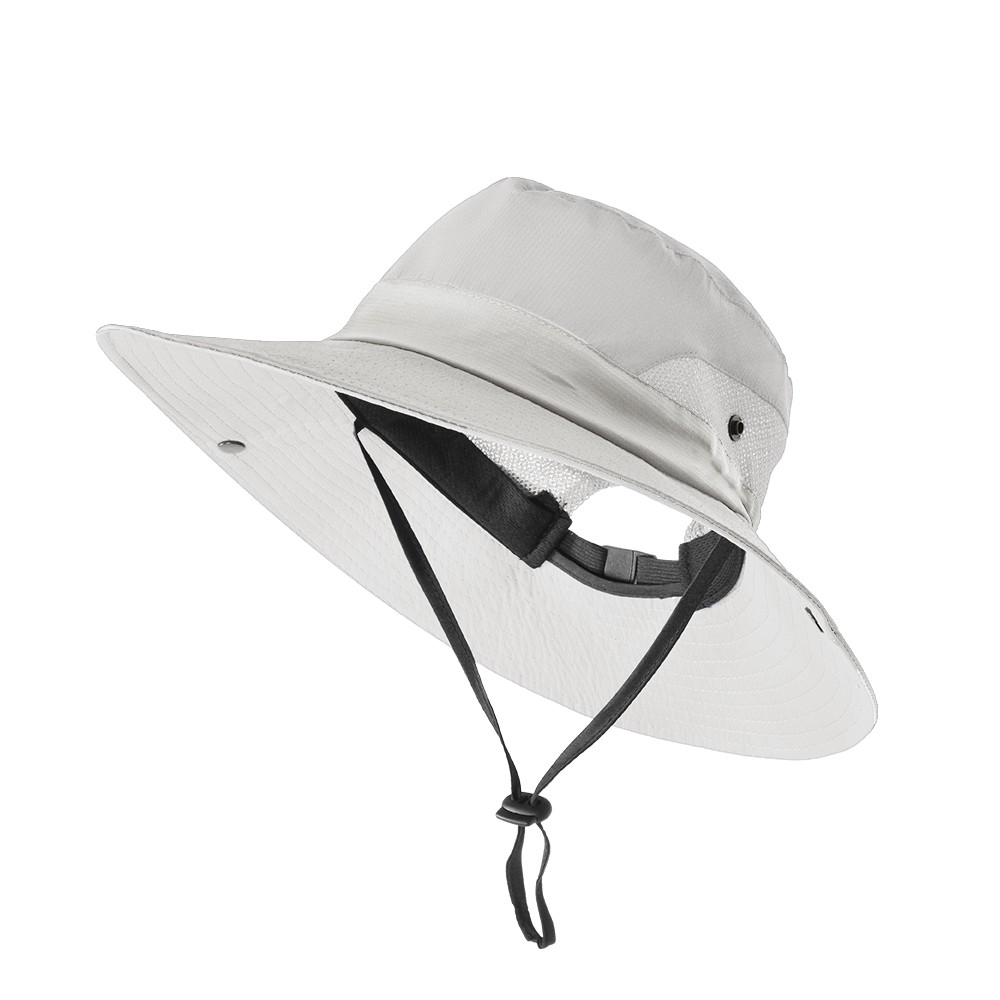 Women’s Summer Bucket Hat Boonie Ponytail Wide Brim Sun UV Protection Travel Cap