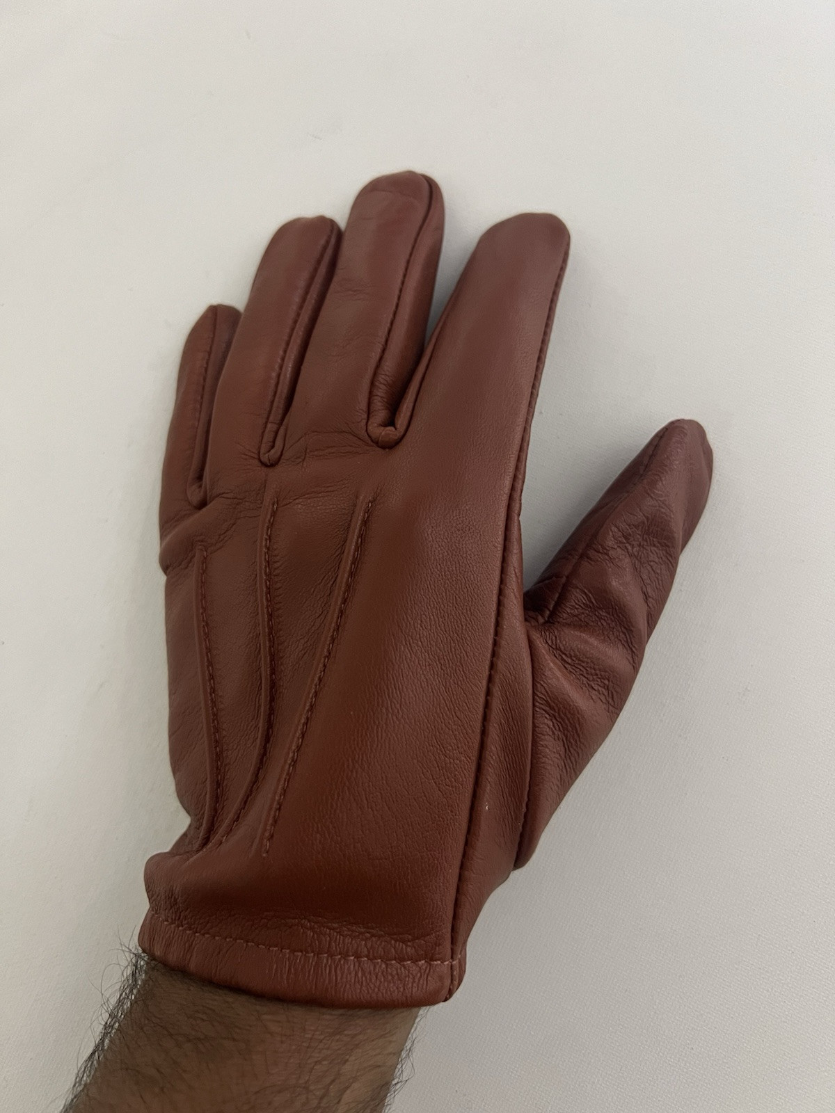 Men Gloves Brown For Police Search Driving Size Medium