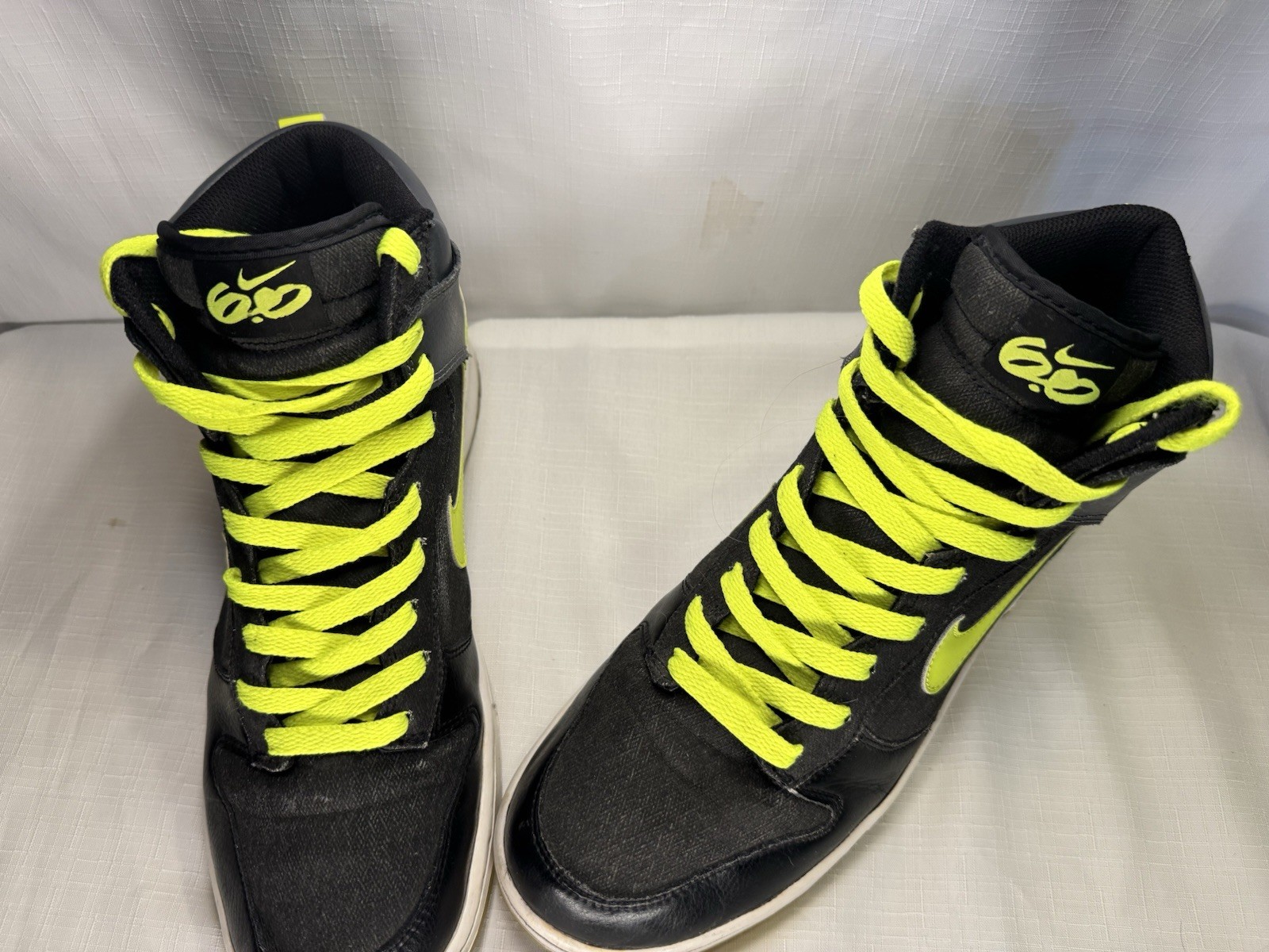 Nike Dunk 6.0 Premium High Grey Volt Black Mens Size 10.5 Sneakers 506266-007