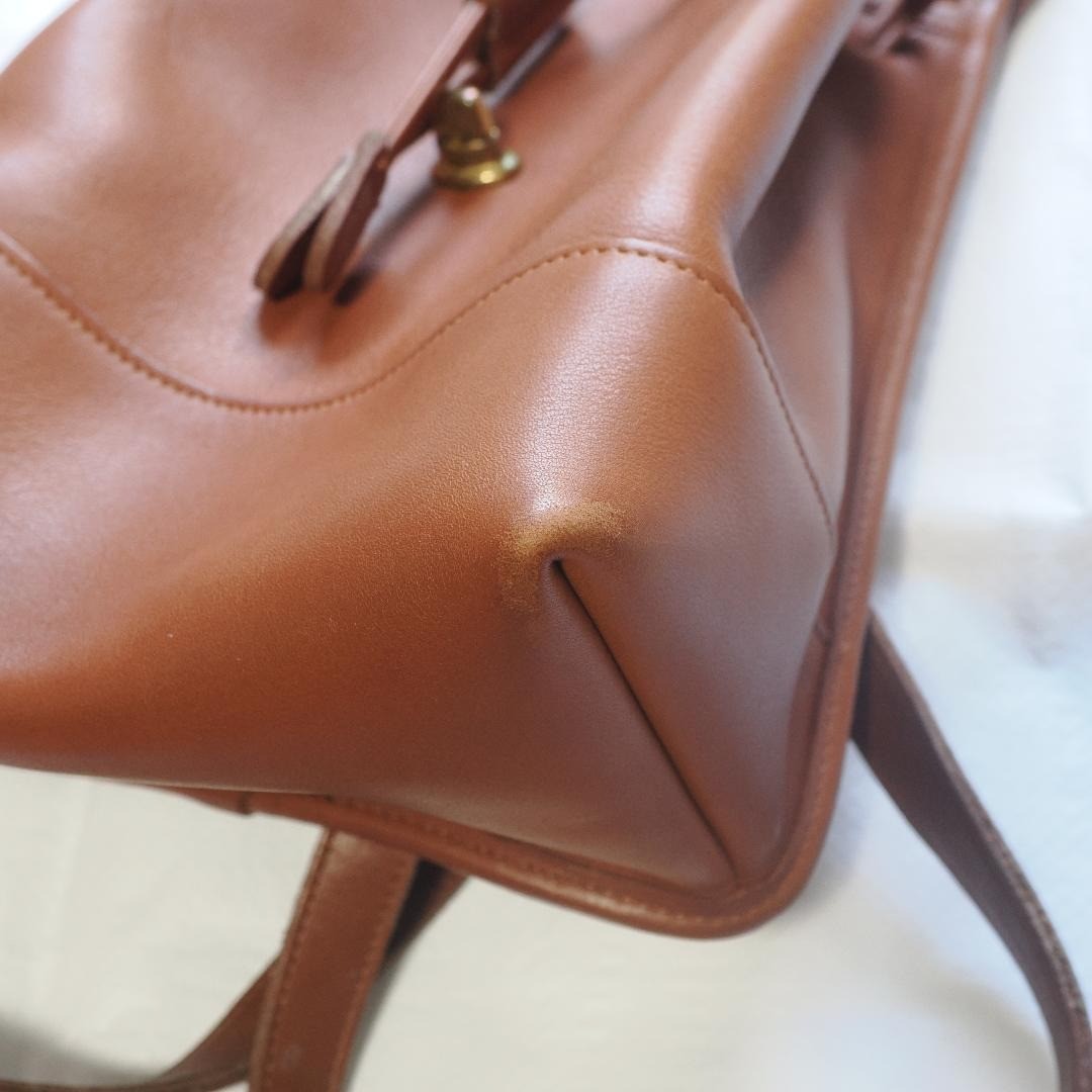 Vtg 90’s Coach Mini Daypack Backpack Turn Lock British Tan 9960 Y2K From Japan
