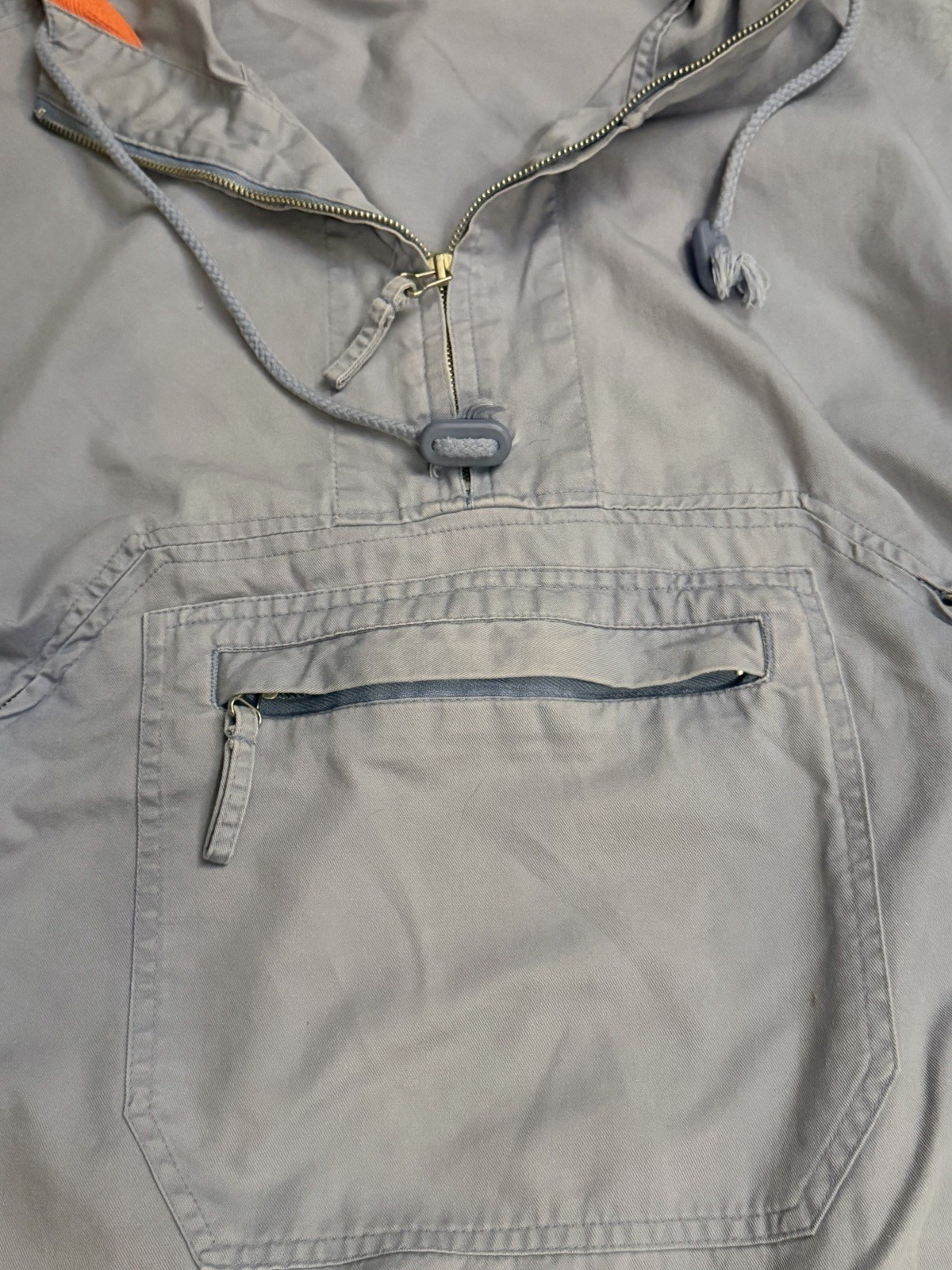 GAP Vintage ’90s Light Purple Hooded COTTON Anorak Popover Jacket Size S Pockets
