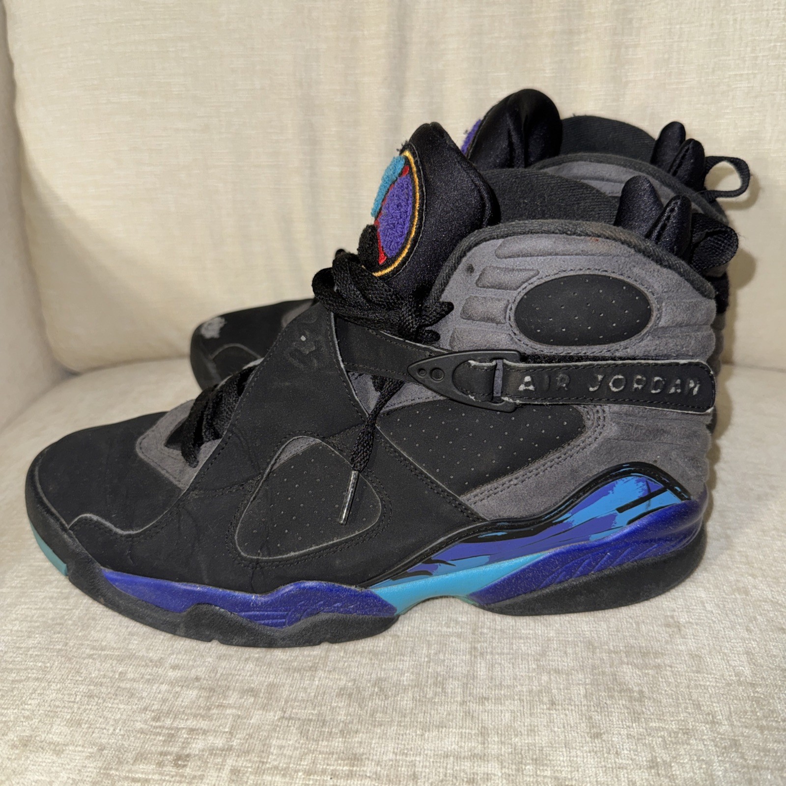 Size 9 – Jordan 8 Retro Aqua 2015 Sneakers Shoes Basketball