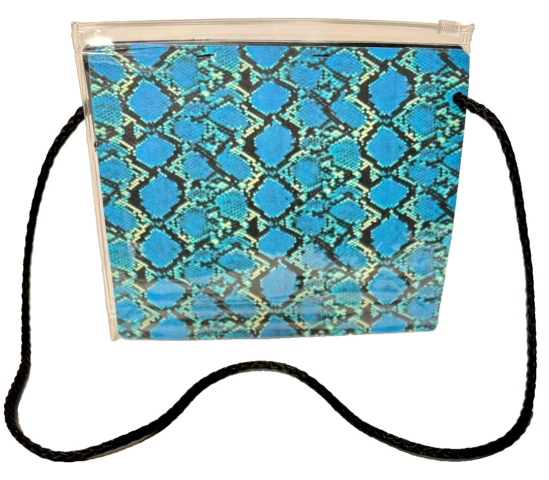 “TURQUOISE SNAKESKIN”- Fun, Attractive, Unique Handbag! Free Shipping!