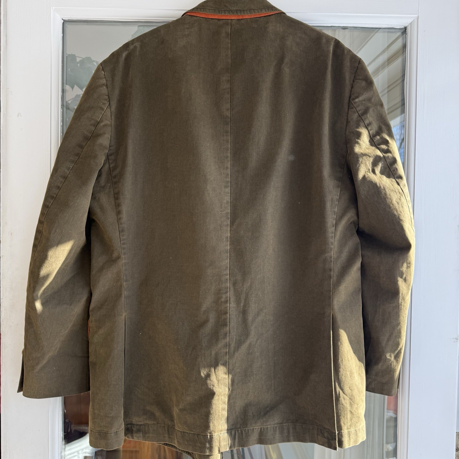 Kroon Men’s Brown Cotton Sport Coat, No Size Tag See Measurements Fits Like XXL