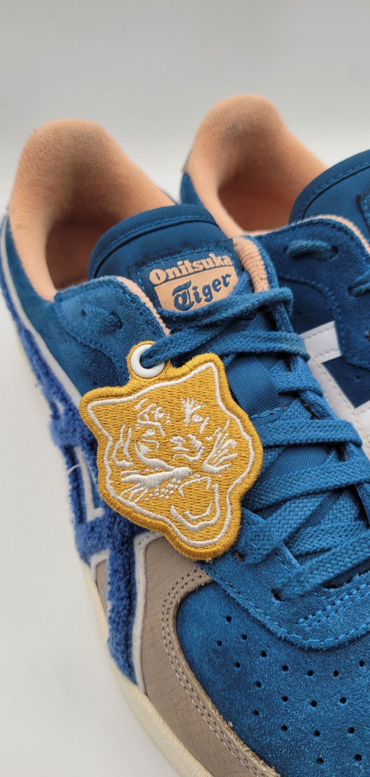 Onitsuka Tiger GSM SD Mens 9 Blue Suede Sneakers Rare Patch Logo Japan Style