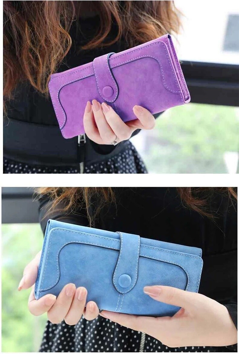 Women PU Leather Wallet Clutch Long Phone Card Holder Purse Handbag Best Gift US