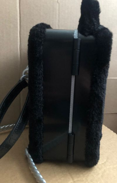 Na Na Na Surprise Doll Fuzzy Kitty Cat Black Backpack Case-No Dolls-Case Only