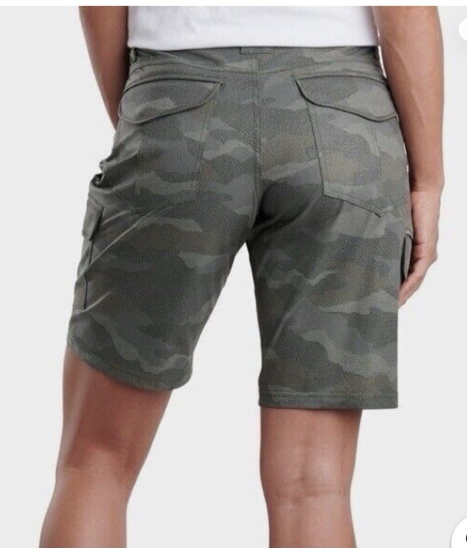 KUHL Freeflex Cargo Short 10″ in Olive Camo Women’s sz.12 NWT Hiking Fishing