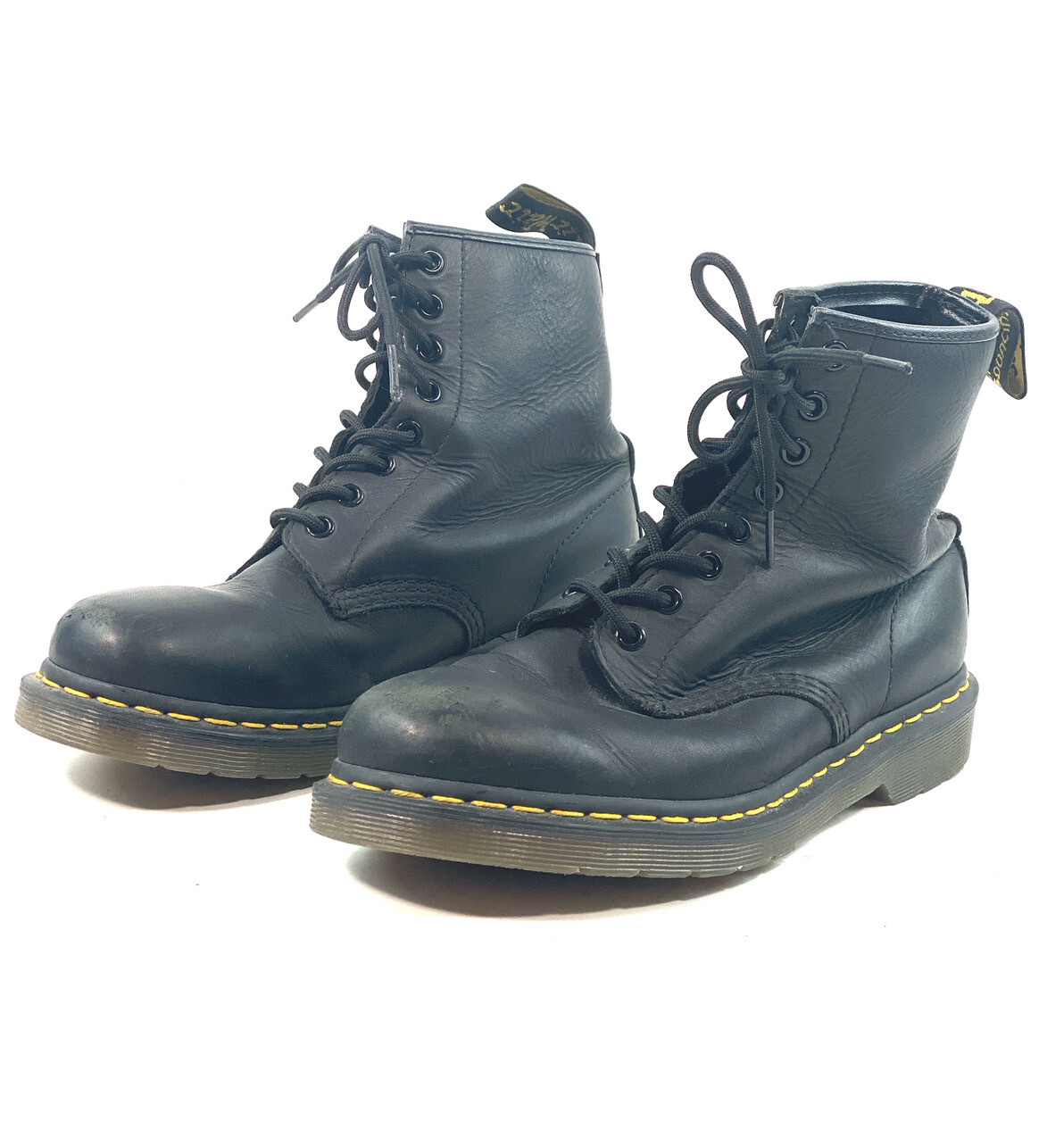 Dr Doc Martens 1460 Black Smooth Boots Lace Up Combat Womens US 7 uk 6 EU 39